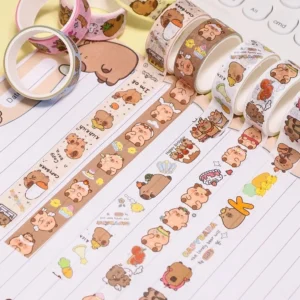 10 rolliges set capybara washi tape mit verschiedenen einzigartigen motiven