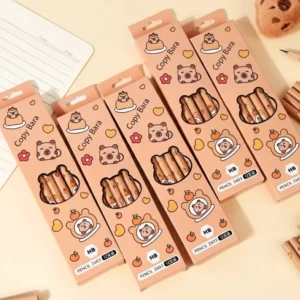 12er Pack Capybara HB Holzstifte mit Orangen Motiv in Originalverpackung