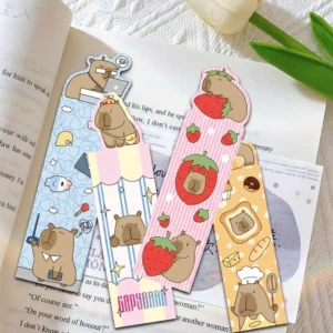 30er Set Capybara Lesezeichen aus Papier mit verschiedenen Kawaii Cartoon Designs
