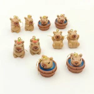 3d capybara dangle ohrhaken als niedliche capybara ohrringe