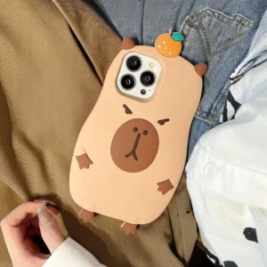 3d capybara handyhuelle mit sonnenbrille und blume capybara handyhuelle