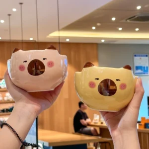 3D Capybara Keramik Schüssel Gesamtansicht Capybara Geschirr
