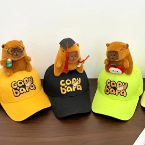 3d pluesch capybara baseballkappe capybara cap mit 3d plush figur
