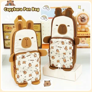 3D stehendes Capybara Mäppchen mit Ohren Armen, niedliche Capybara Federtasche