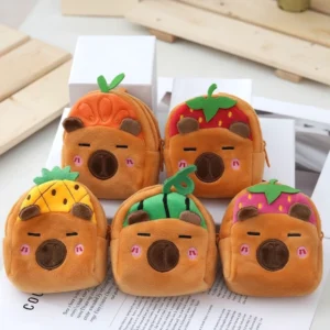 alle 5 stile der obst capybara pluesch portemonnaie mit ananas wassermelone orange erdbeere