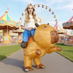 aufblasbares capybara kostüm für kinder und erwachsene mit reit-illusion