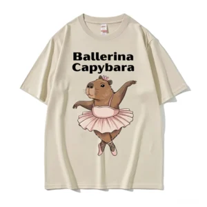 Ballerina Capybara T-Shirt meliert graue Variante