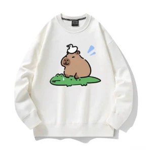 blaues alligator ente stack capybara sweatshirt 3xl