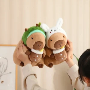 boba tea capybara plush mit abnehmbarer wechselbarer kapuze