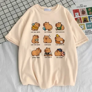capy-life-collage-beige-capybara-t-shirt