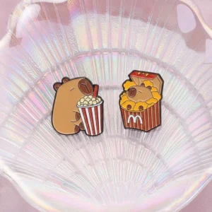 Capybara Food Theme Anstecknadel - Capy-Burger Design