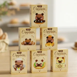 uebersicht der verpackungen von capybara baeckerei mini klemmbausteinen