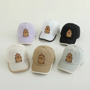 uebersicht aller farben der capybara baseballkappe fuer kinder