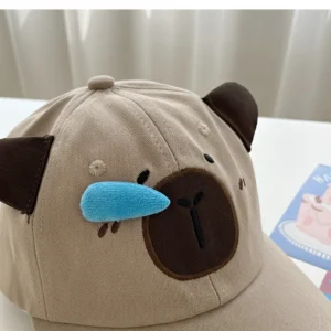 capybara baseballkappe mit 3d ohren und stickerei als niedliches capybara produkt