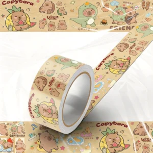 Capybara Dekoband Rolle mit verschiedenen süßen Cartoon Capybara Motiven