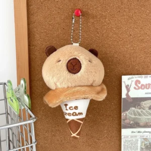 Capybara Eiscreme Plüsch Anhänger mit Waffel Motiv