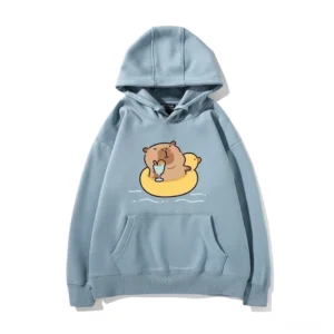 Capybara Enten Schwimmring Kapuzenpullover beige 3XL Variante