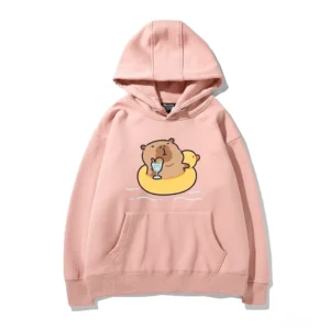 Capybara Enten Schwimmring Hoodie Capybara Kapuzenpullover mit Motiv
