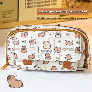 Capybara Federtasche mit süßen Capybara Allover-Muster, große Kapazität