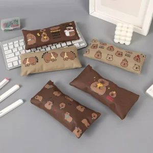 Capybara Federtasche aus Canvas mit niedlichen Capybara Motiven