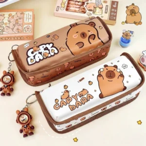 capybara federtasche mit astronaut capybara schluesselanhaenger canvas