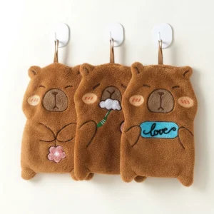 3er Set Capybara Handtücher mit drei verschiedenen Designs zur Übersicht
