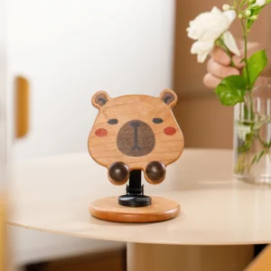 Klappbarer Capybara Handyhalter aus Holz, niedliches Design