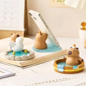 Niedliche Capybara Handyhalterung als Tischdekoration