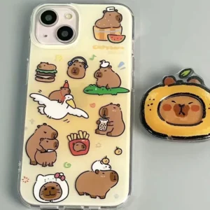 Capybara Handyhülle Zen Meister Stil mit Fisch und Yuzu
