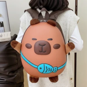 Capybara Kinderrucksack in Gesamtansicht, 3D Plüschgliedmaßen für Kleinkinder
