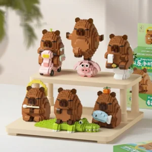 Capybara Klemmbausteine Figur komplette Set Übersicht 6 verschiedene Styles