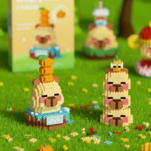 Capybara Klemmbausteine Set - zwei süße Capybara Designs Mikro Bausteine