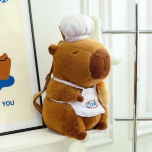 Capybara Koch Plüsch Rucksack, niedlicher Kapibara Pluesch Rucksack als Tasche
