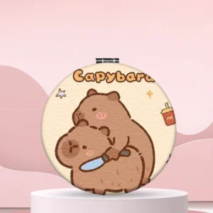Capybara Kompaktspiegel Motiv Sofa-Capybara mit entspanntem Capybara auf Sessel