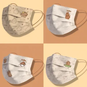 Süße Capybara Maske Einwegmasken 10er Pack für Erwachsene und Kinder