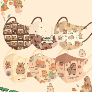 Niedliche Capybara Maske für Kinder im Set mit süßen Motiven