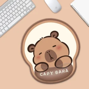Capybara Mauspad mit Handgelenkstütze, Motiv 1