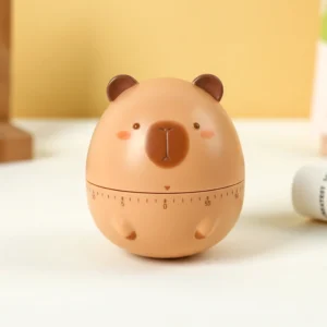 Niedlicher Capybara mechanischer Timer als Stehaufmann in original Kapybara-Braun