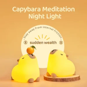 Capybara Meditations Nachtlicht mit sanftem warmen Licht