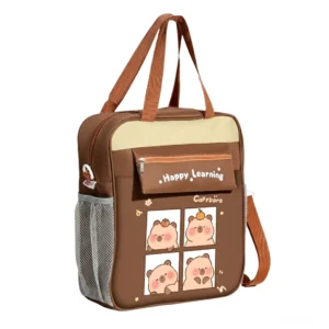 Capybara Messenger Bag Design A 4-Panel Foto Raster mit Yuzu Zitrone
