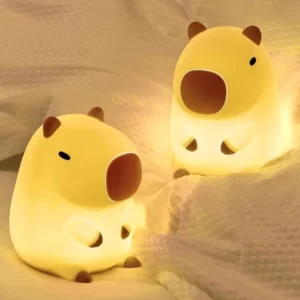 Capybara Nachtlicht Capybara Lampe in sitzendem Design, warm leuchtend als Bettlampe