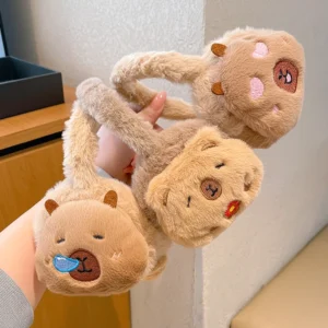 Niedlicher Capybara Ohrenschützer mit schlafendem Design für Winter