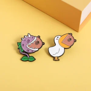 Capybara Pin - Witziges Meme Design mit Capybara der trotz Angriff total chill bleibt