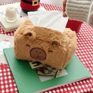 niedliche schlafende capybara taschentuchbox aus weichem pluesch