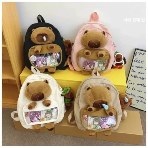 Capybara Plüschrucksack mit Schnullblase - Ita Bag fuer Capybara Fans