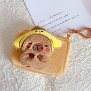 Capybara Plush Geldbeutel im Panda Kostüm Stil als Münzbeutel