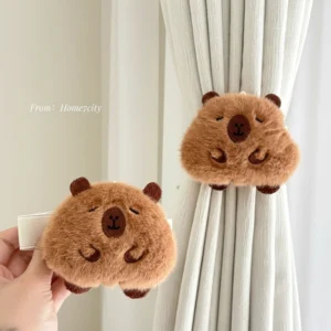 Capybara Plush Vorhanghalter Vorderansicht Dösen Stil
