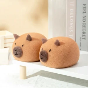 Capybara Schwammball Set 2er Pack weiche 3D Capybara Figur zum Dekorieren und Stressabbau