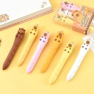 Niedlicher 3D Capybara Stift Radierer mit Capybara Topper in zufälliger Farbe