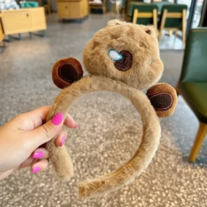 Capybara Stirnband Variante mit blauer Schnodderbläschen Detailansicht